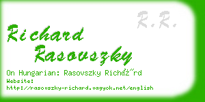 richard rasovszky business card